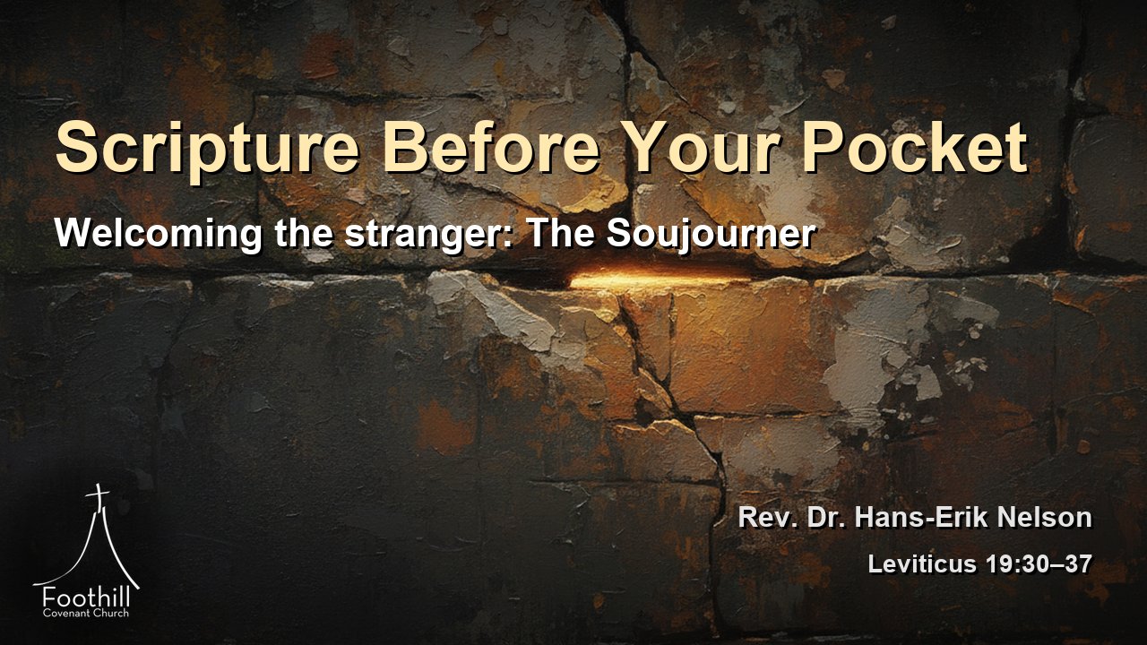 Thumbnail for Welcoming the stranger: The Soujourner